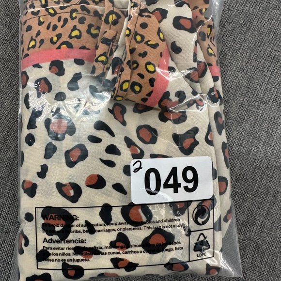 MOD On Trend Cheetah Strapless Top Small Ivory Brown Black Elastic Brand New - Picture 12 of 12